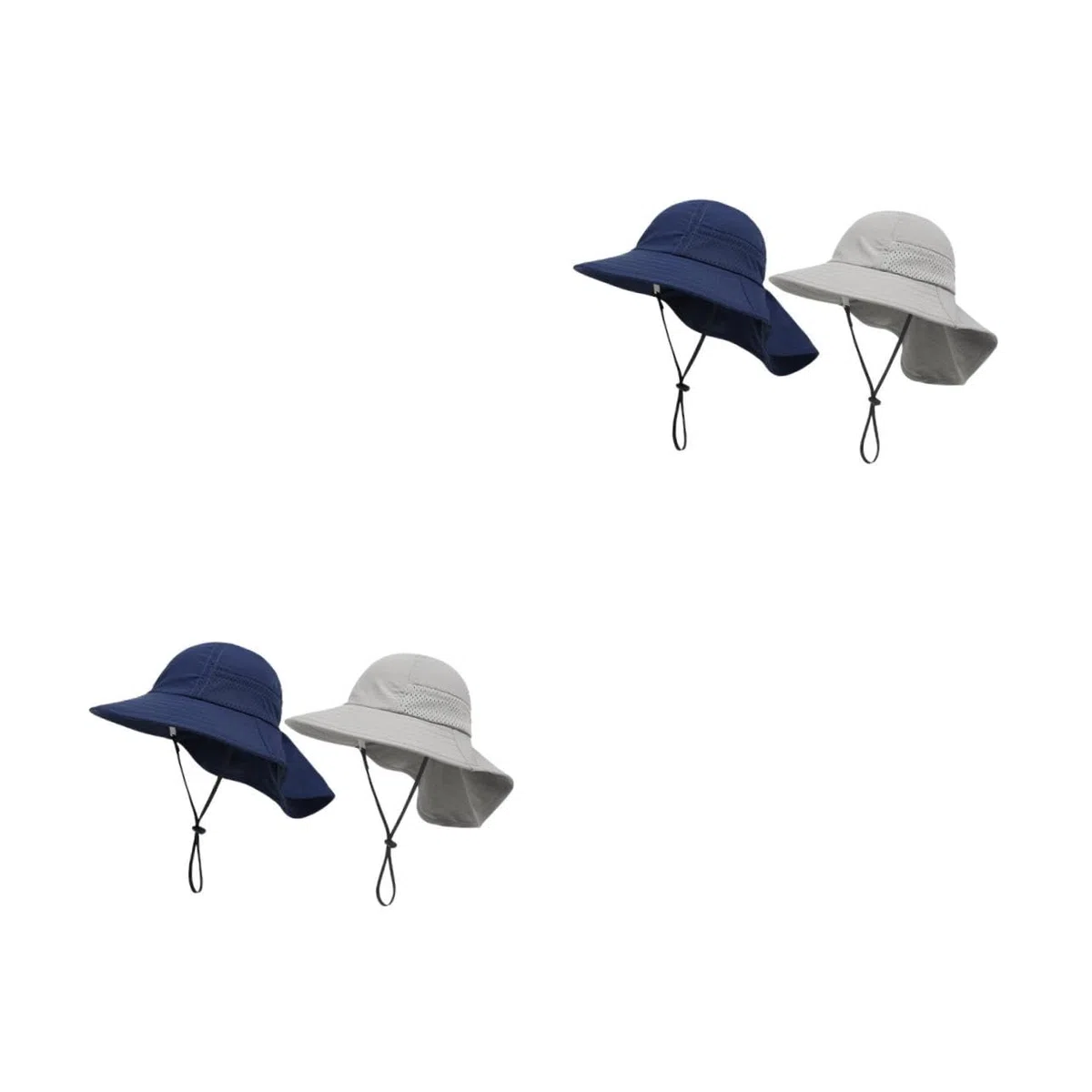 Veemoon 2 Ensembles Chapeau De Soleil pour Enfants Chapeau De Soleil Pliable Protection UV Chapeau De Seau pour Enfants Seau De Plage Chapeau Anti UV Coton 2 Pièces * 2