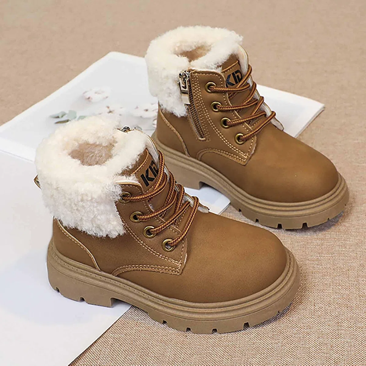 Chaussures Hiver Garçon Chaussure Enfant Botte Fourrée Fille Bottines Garcon Bottine Enfants Bébé Boots Equitation Moto Et Fourrées De Neige Bottes