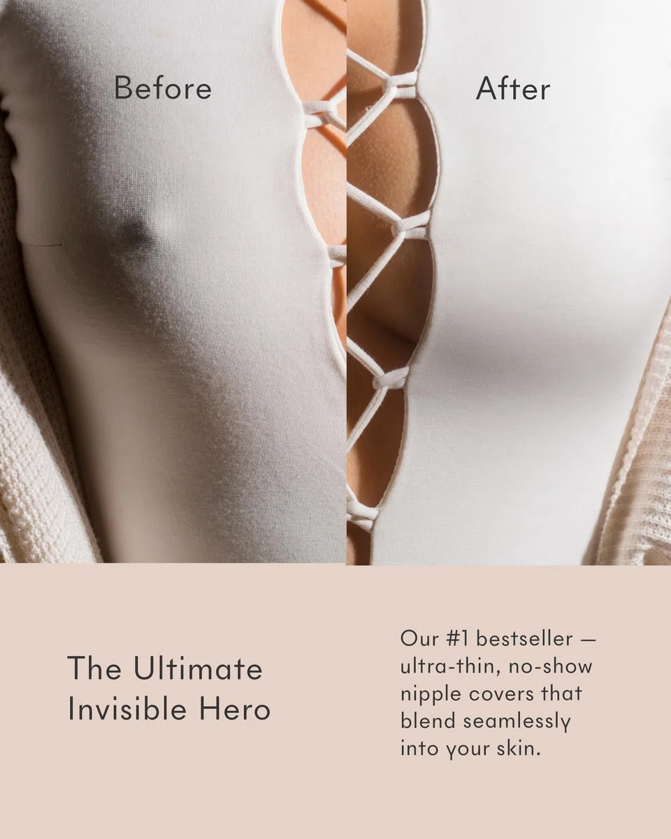 Nudwear NOOD New York Cache-tétons adhésifs pour femme, Numéro 7 Bronze, 3