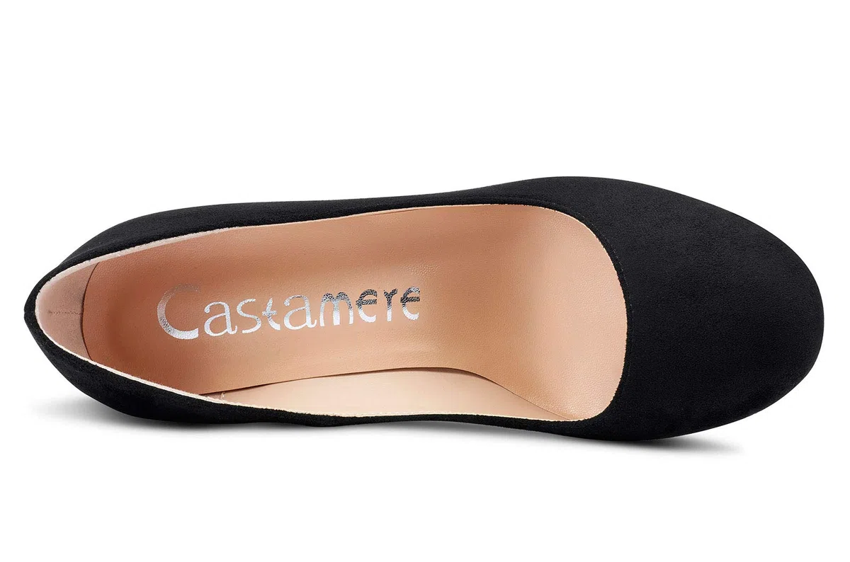 Castamere Escarpins Femme Mode Bout Ronde Bloc Talons Hauts 10CM High Heels