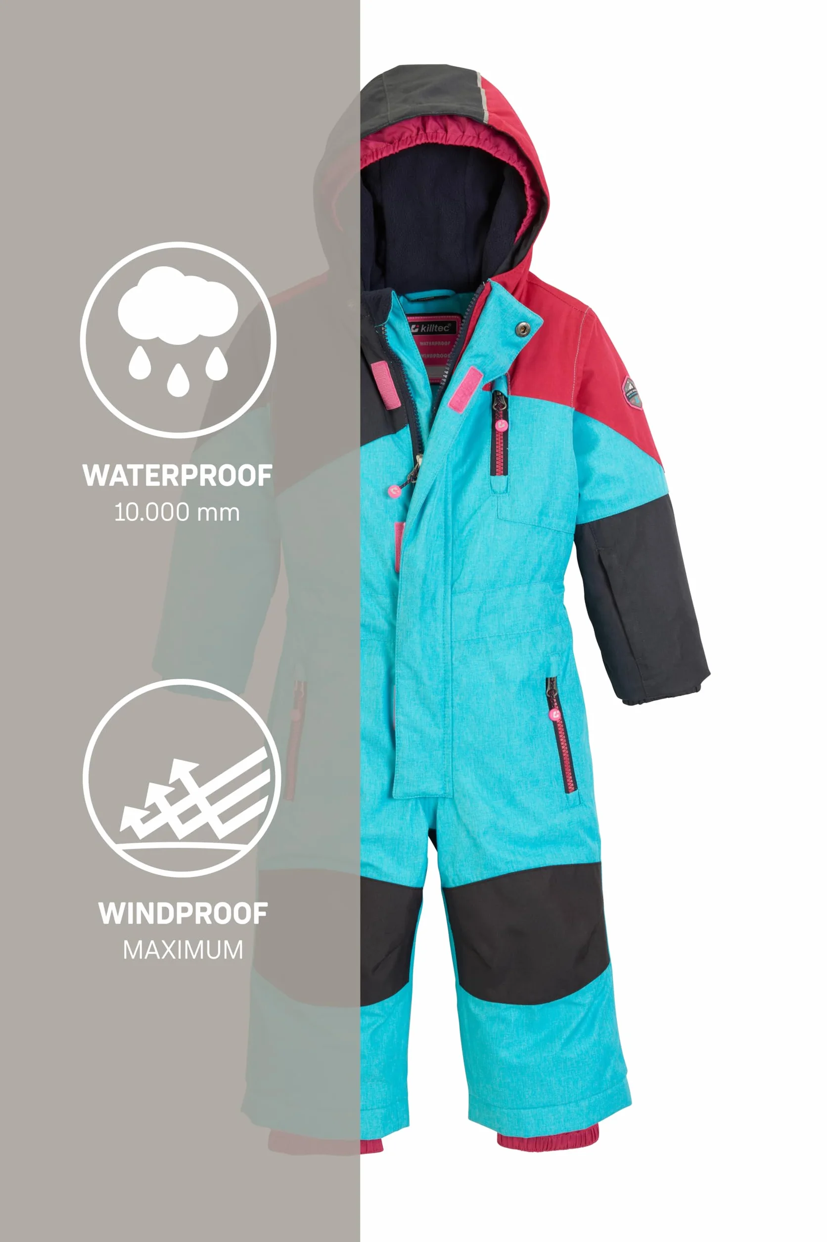 Killtec Kesley Mini Combinaison de ski avec capuche et jupe pare-neige Mixte enfant