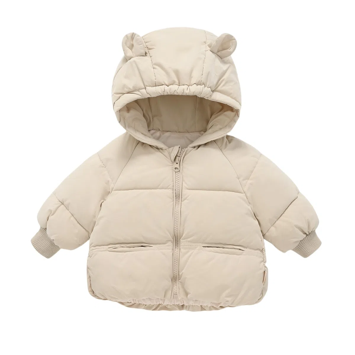 Manteau Enfant à Capuche Bébé Doudoune Veste Hiver Chaud Fille Garçon Blouson Matelassé Manches Longues