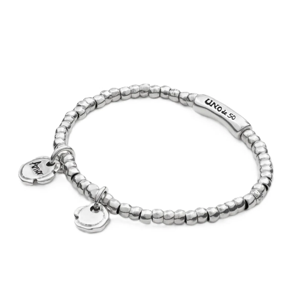 Uno de 50 - Bracelet Collection Sealed Love pour Femme, Argent Sterling 925, Couleur Argent, Taille M, Fabriqué en Espagne