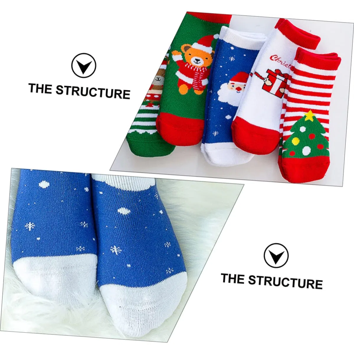 Amosfun 18paires Chaussettes Coton pour Garçon Fille Chaussettes De Antidérapantes Motifs De Chaudes pour Et Convient Aux Petits