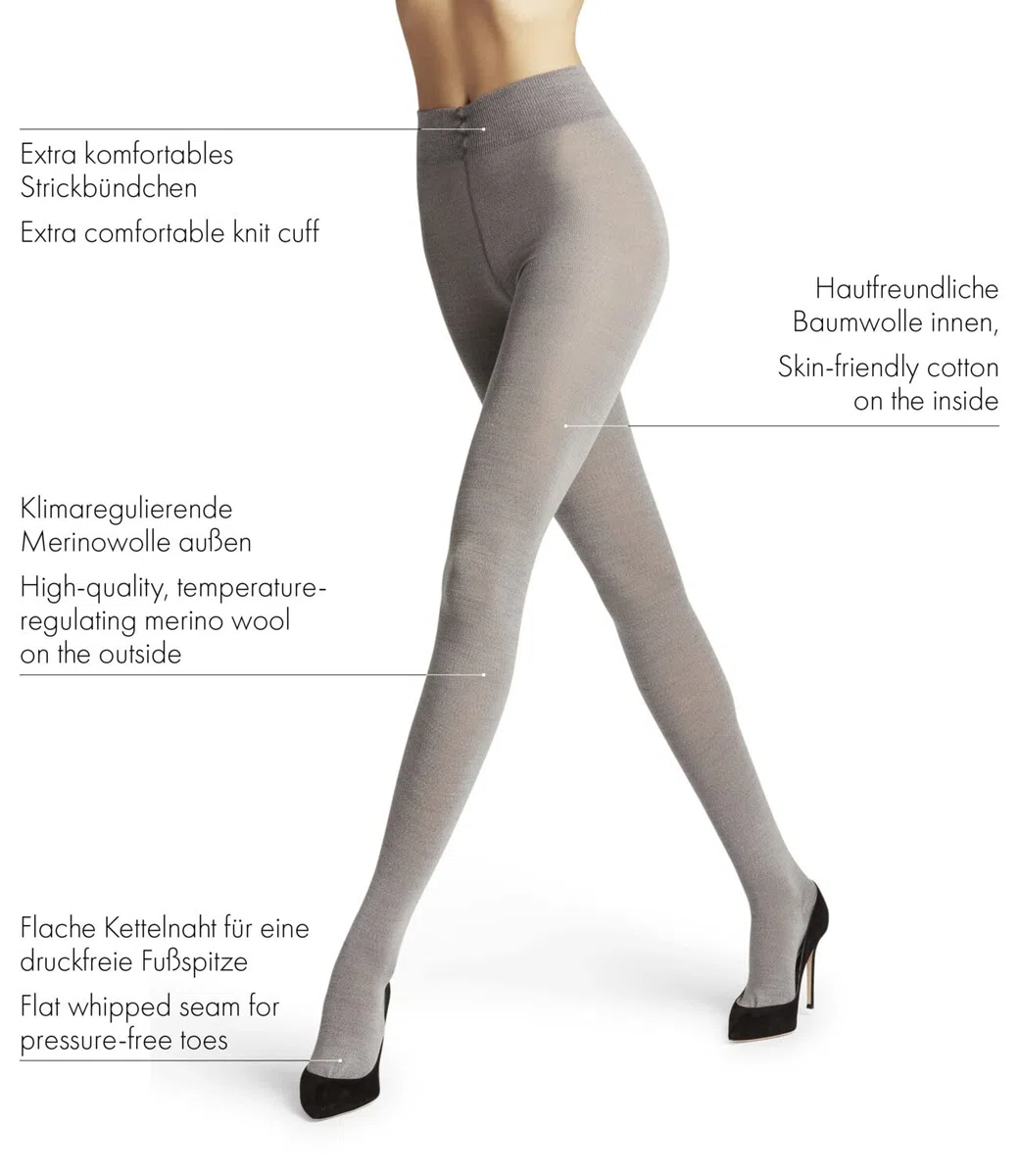 FALKE femme Softmerino collants laine coton respirant