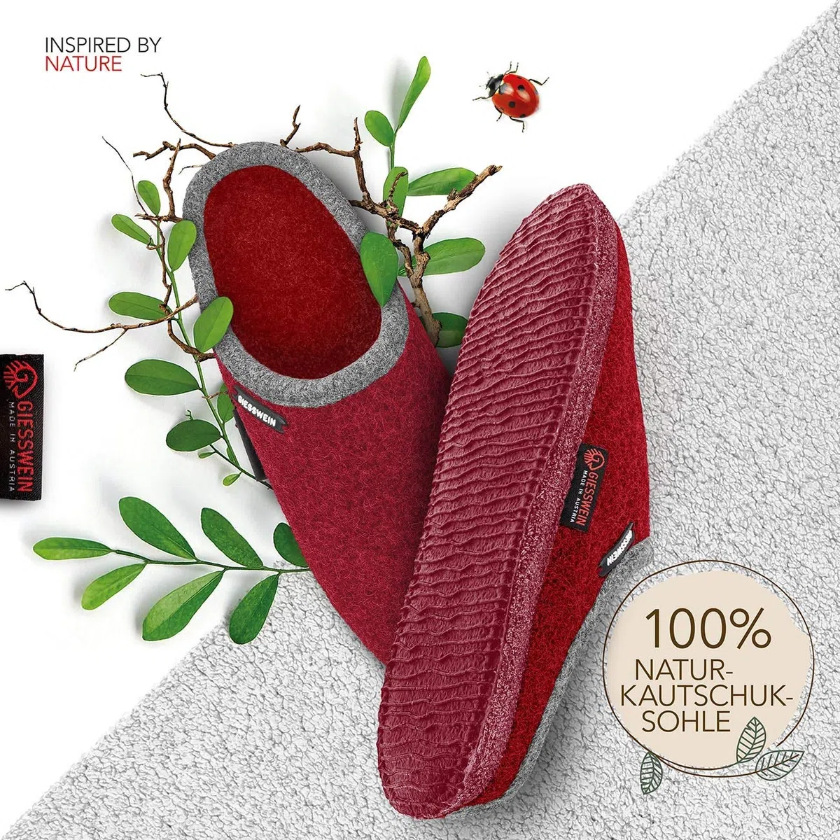 Giesswein Pantoufles Dannheim - Chaussons Chauds en Feutre pour Hommes et Femmes, Mules antidérapantes, Chaussons en Laine Unisexes