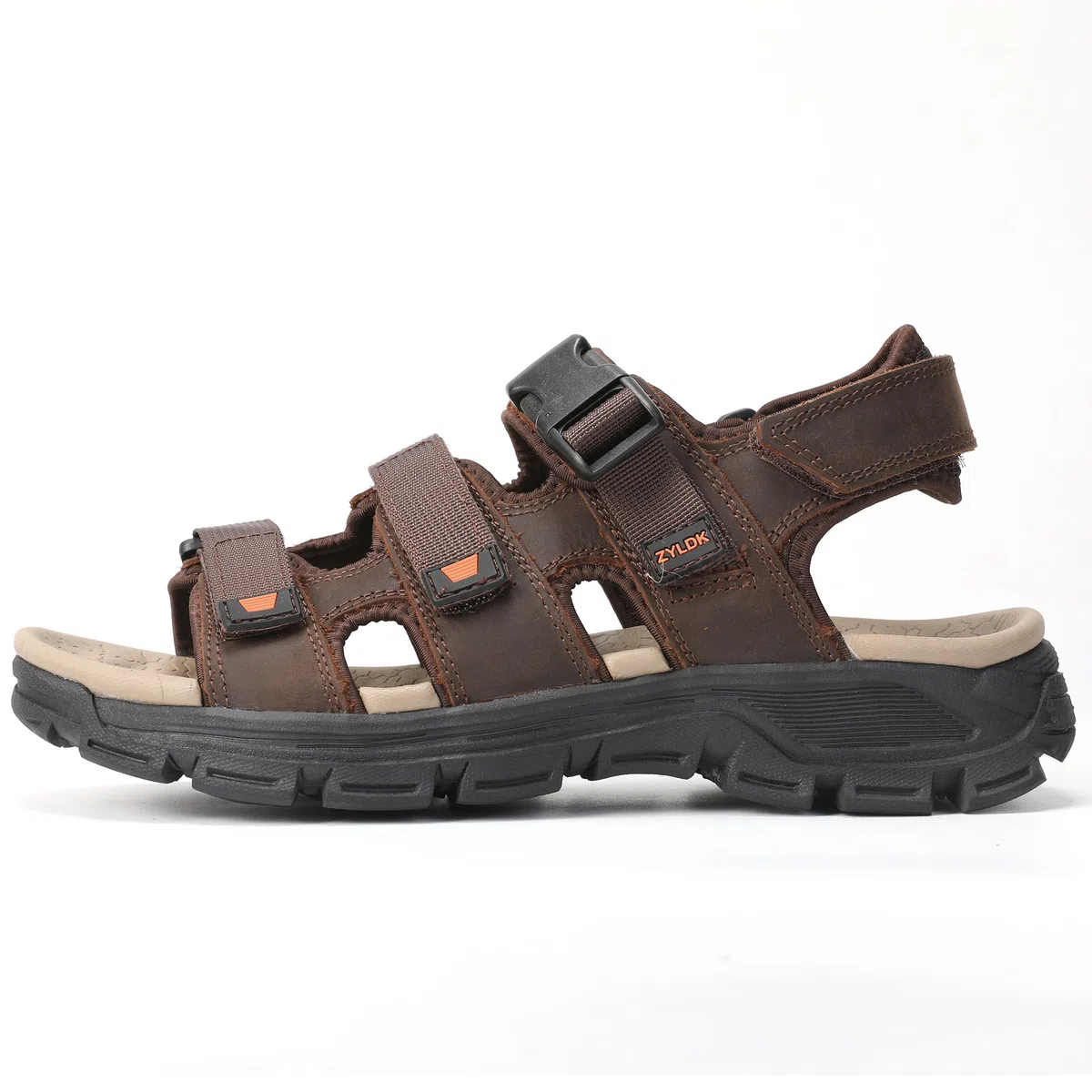 Sandales Homme Cuir Marche Randonnée Été Extérieur Bout Ouvert Chaussures de Sport Plage