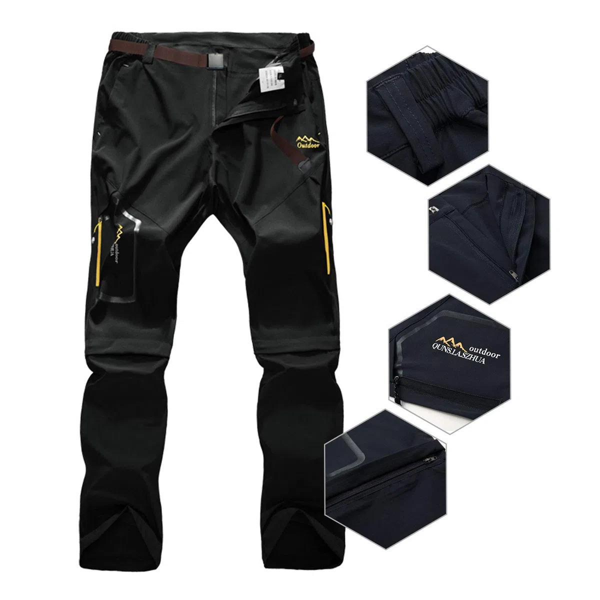 Pantalon de randonnée convertible à séchage rapide pour homme, respirant, léger, décontracté, escalade, marche