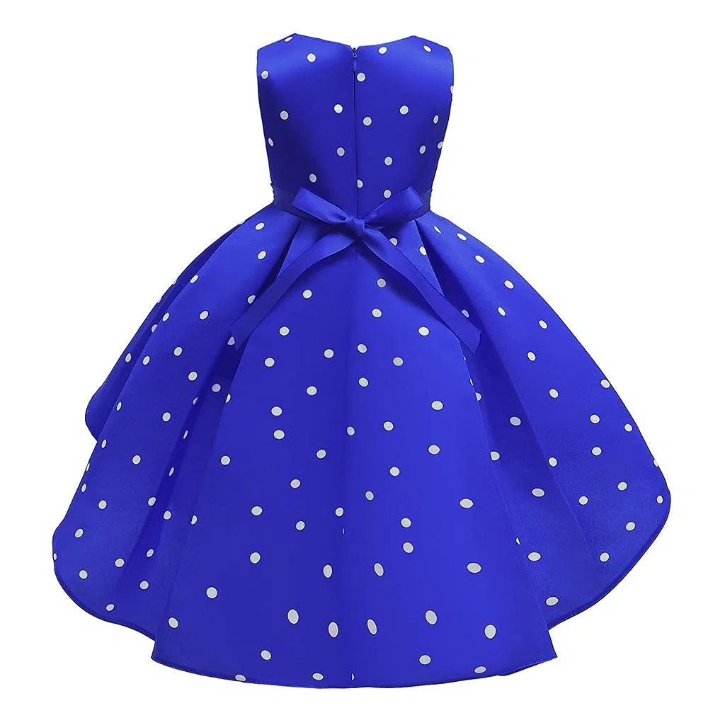Robe Noel Fille Vintage Tenue Costume Noel Fille À Nœud Pois Robe de Noel Fille sans Manches Robe Princesse Fille Robe Ceremonie Bapteme Soiree Enfant Fille Noël Carnaval