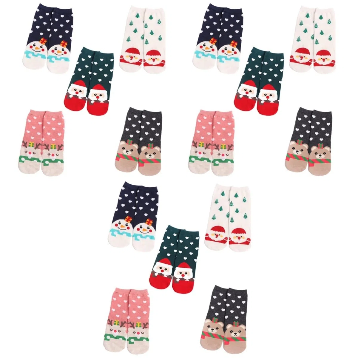 CALLARON 15paires Chaussettes De Cartoon -mollet Avec Motif De Père Et Chaussettes Et Chaleureuses