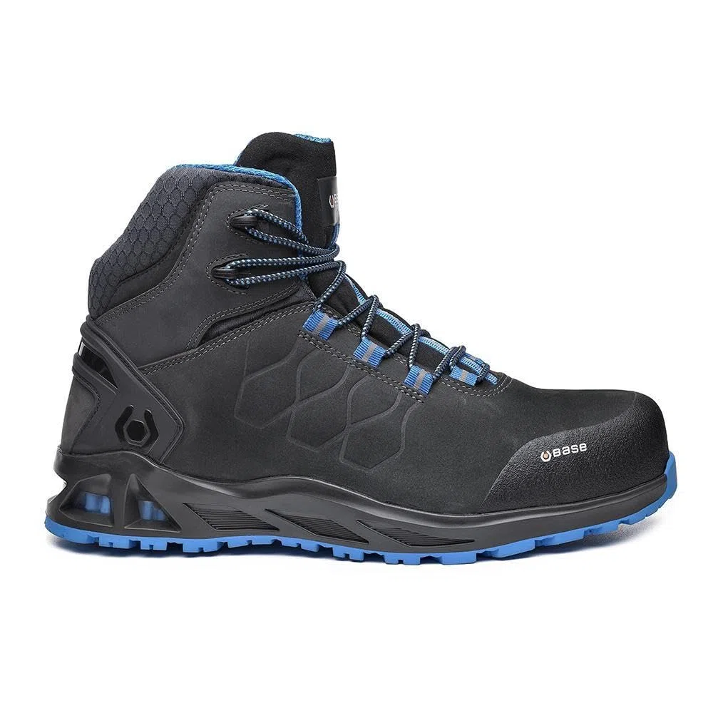 Base Protection, K-Road Top Botte de Sécurité pour Femmes et Hommes, Noir et Bleu, Taille 42