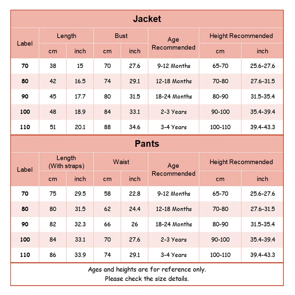 BRONG 2 Pièces Bébé Habit de Neigehiver Enfants Veste Encapuchonné Doudounemanteau avec Neige Pantalon à Bretelles Étanche Fermeture éclair Combinaisons de Ski Tenue Ensemble