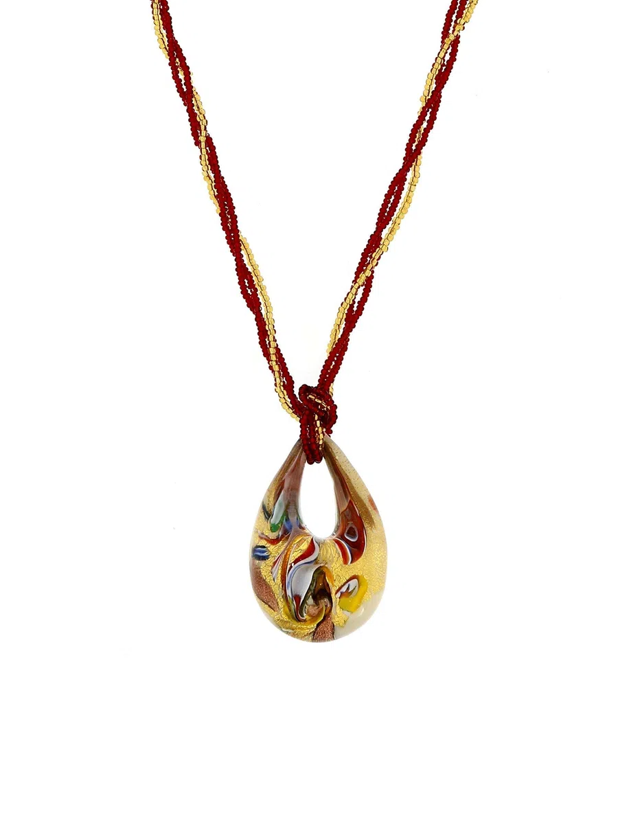 Venetiaurum - Collier pour femme en véritable verre de Murano et argent 925 - Bijou certifié Made in Italy