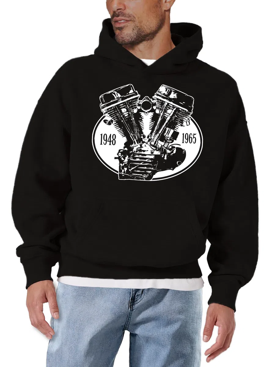Makaya Pull Homme Marque Sweat A Capuche Cadeau Moto Motard