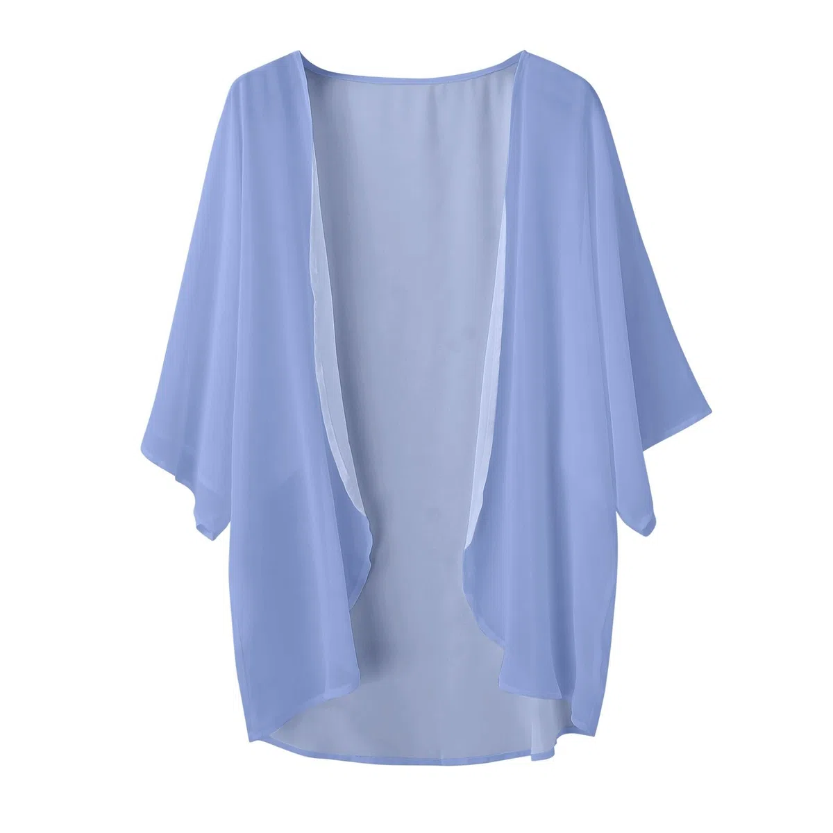 Generisch Boléro pour femme, élégant, léger et aéré, cardigan d'été décontracté, boléro pour robe de soirée, mariage, kimono, été, mousseline, cardigan, couverture solaire, jeté transparent, veste
