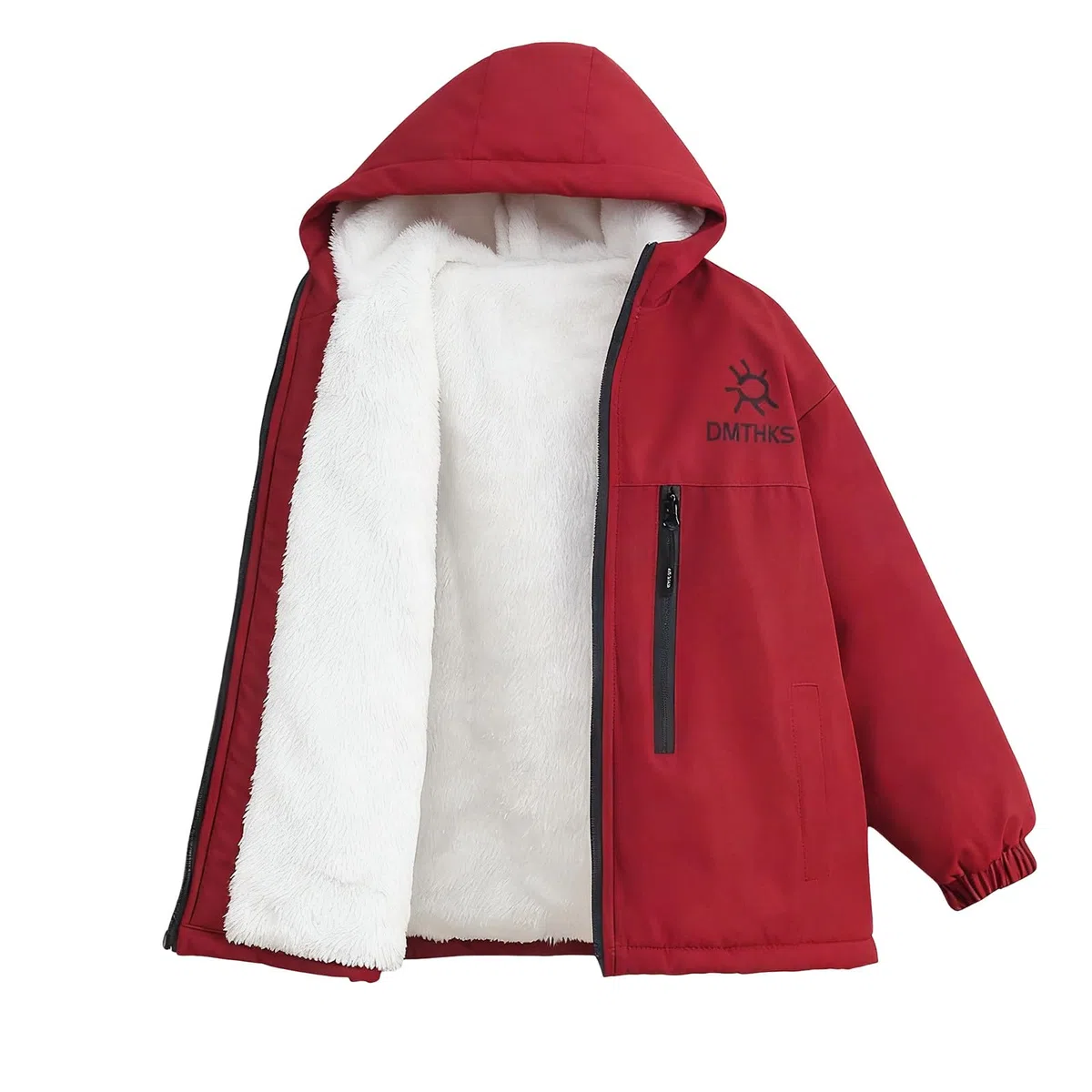 Générique Veste d'Équitation Unisex Coat Manteau d'Hiver pour Garçons et Filles, Doublé Polaire Épaisse, Coupe-Vent et Thermique, Idéal pour les Enfants et les Adolescents