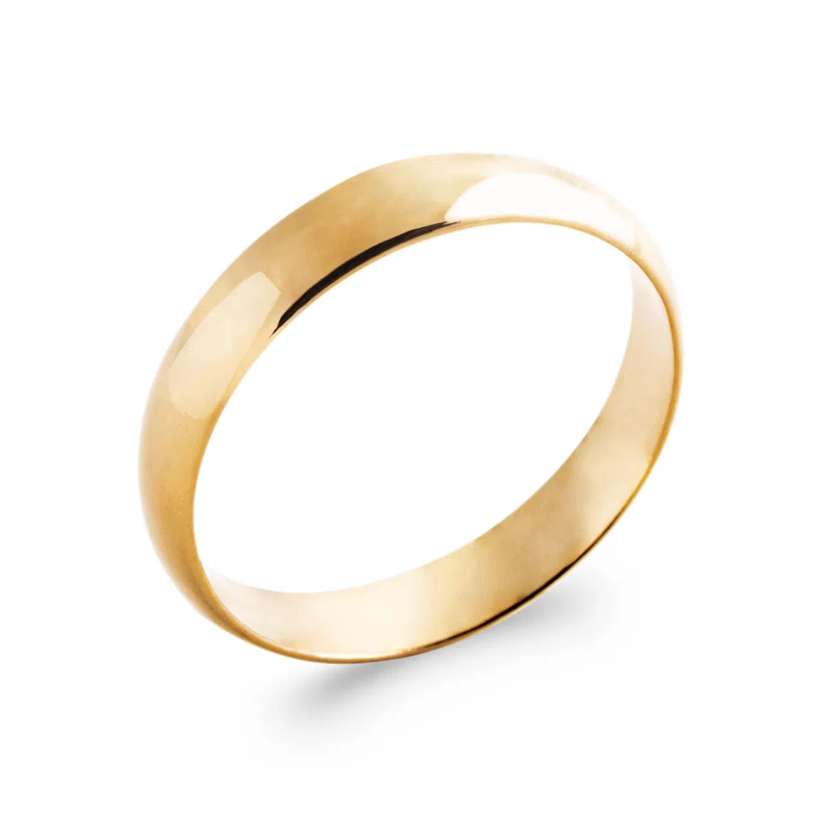 Tata Gisèle Bague Alliance Mixte en Plaqué Or 18 Carats - Largeur 4 mm - Gravure Incluse - Sachet Velours ou Ecrin