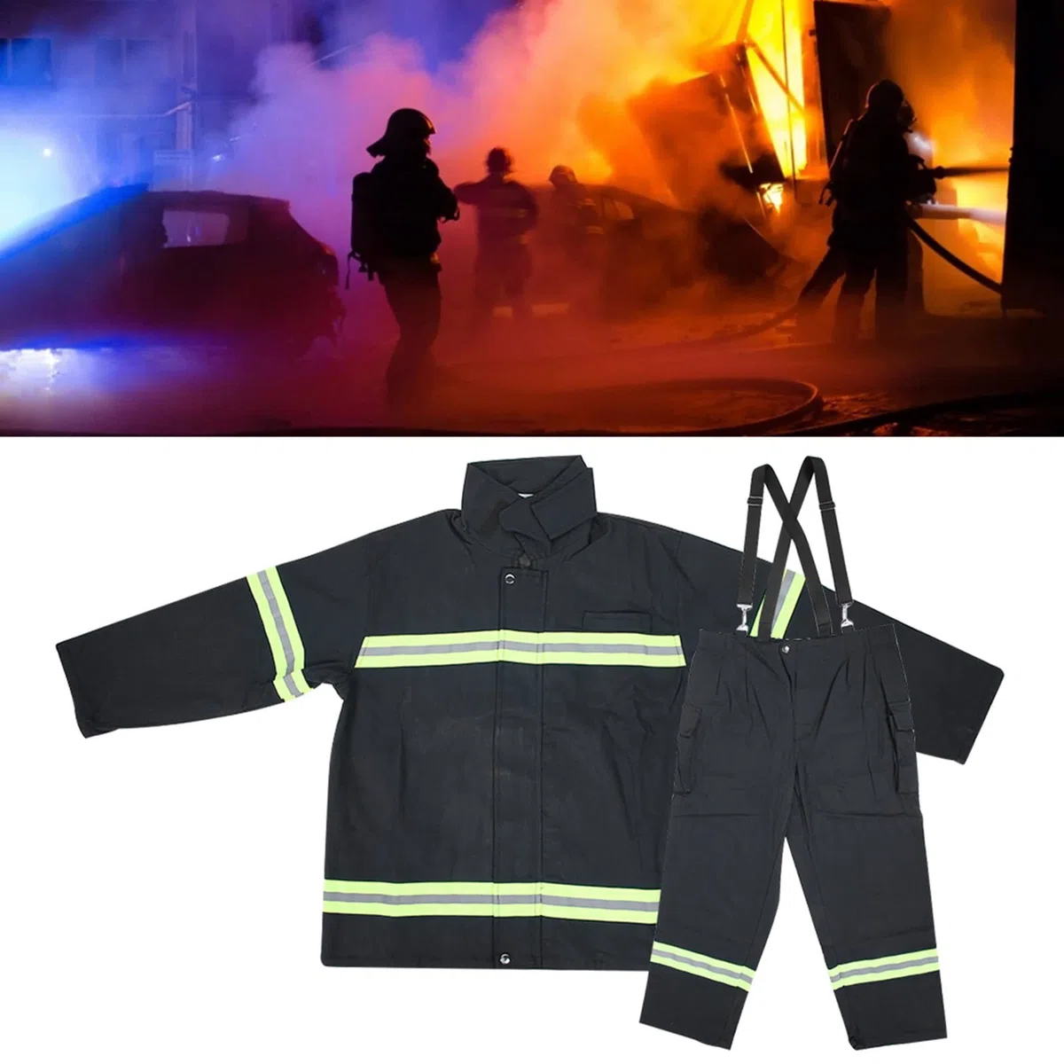 Combinaison Ignifuge, Vêtements Ignifuges pour Pompiers, Ignifuge(XL) | Pantalons Réfléchissants de Protection, Antistatique, Ignifuge, Résistant à la Chaleur