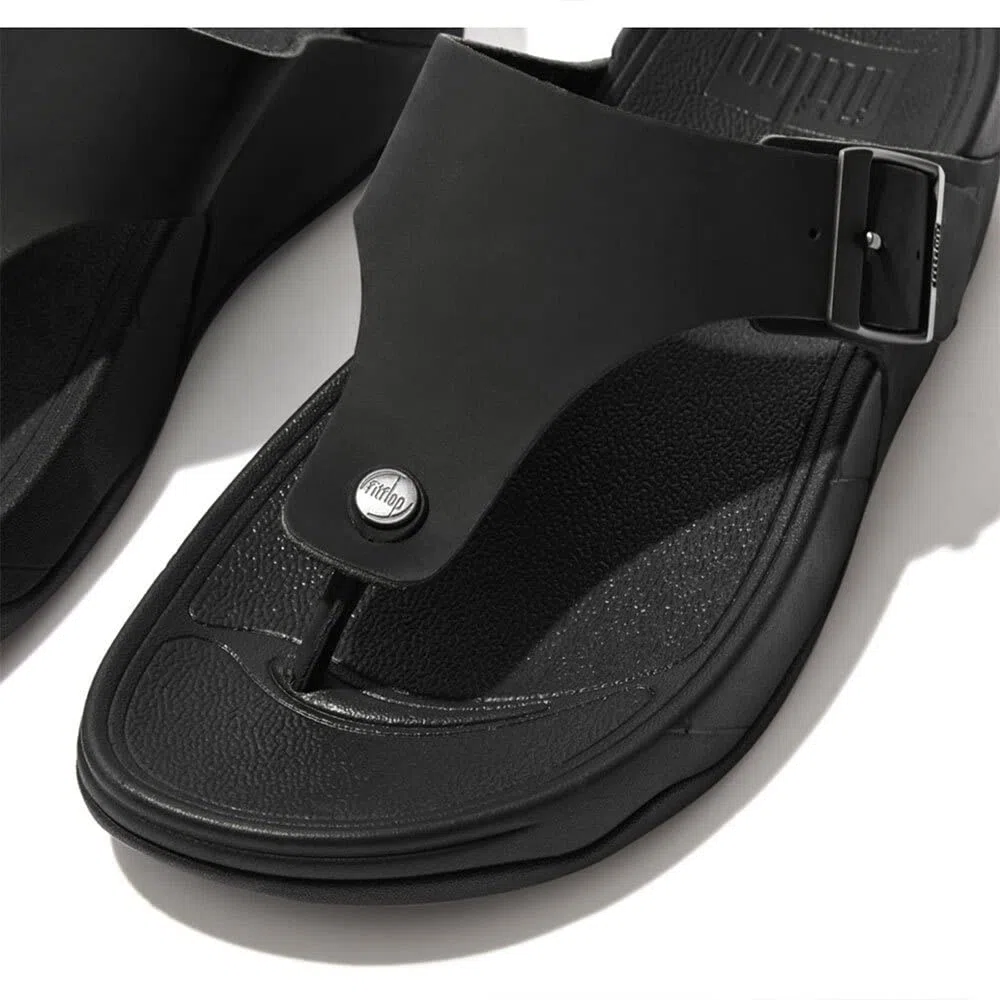 Fitflop Homme Trakk II Mens Buckle Leather Toe-Post Sandals Tongues