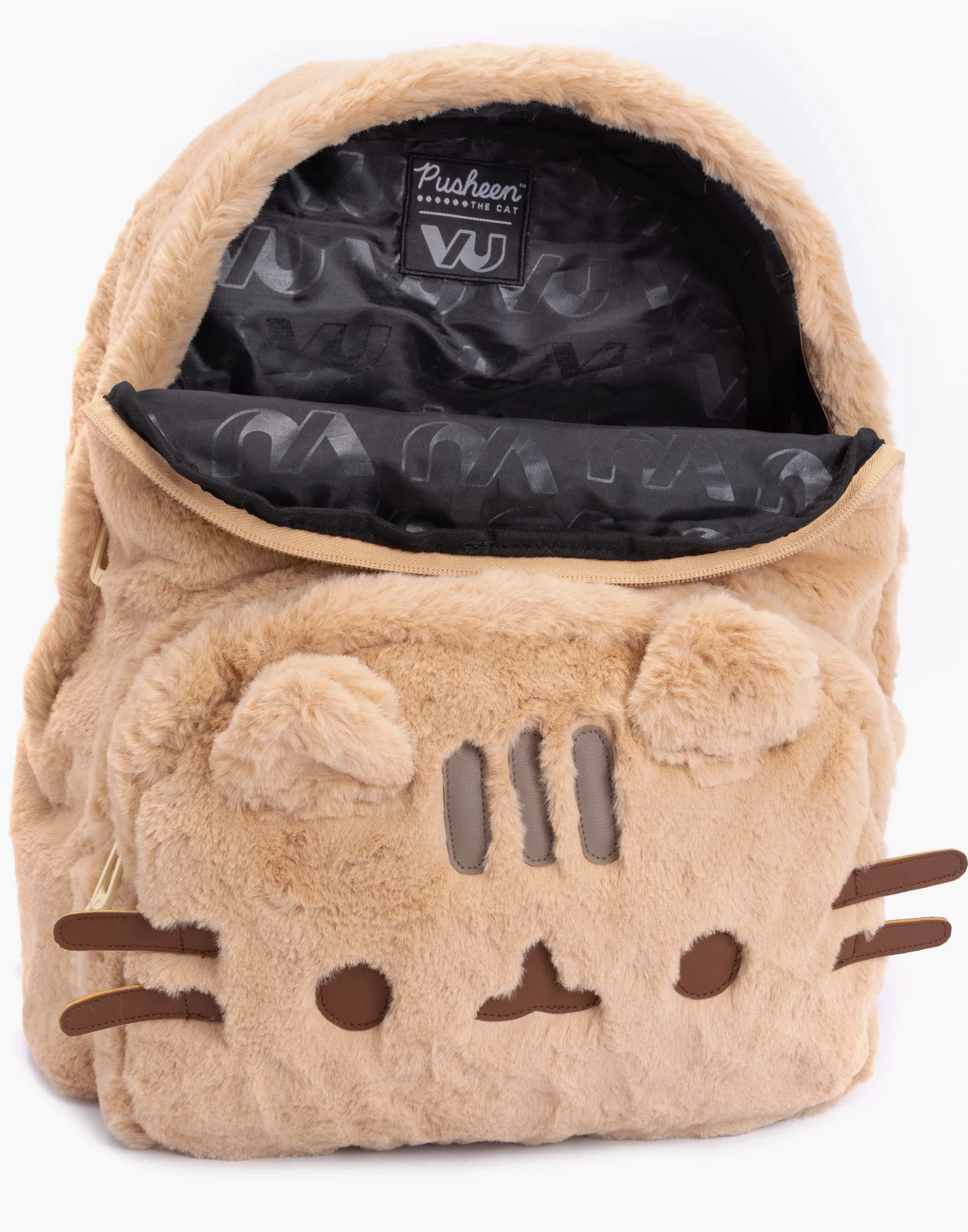 Sac à dos pusheen pour adultes adolescents 3D chat beige rucksack moelleux 13.5" taille unique