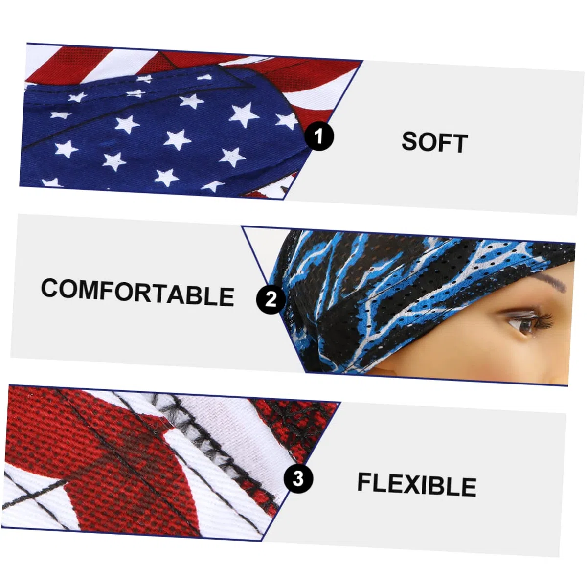 9pièces Bandanas Imprimé pour Hommes Et Femmes Cagoule De Cyclisme à Séchage Rapide Chapeau De Pirate Multifonctionnel pour Sports Extérieurs Styles Aléatoires
