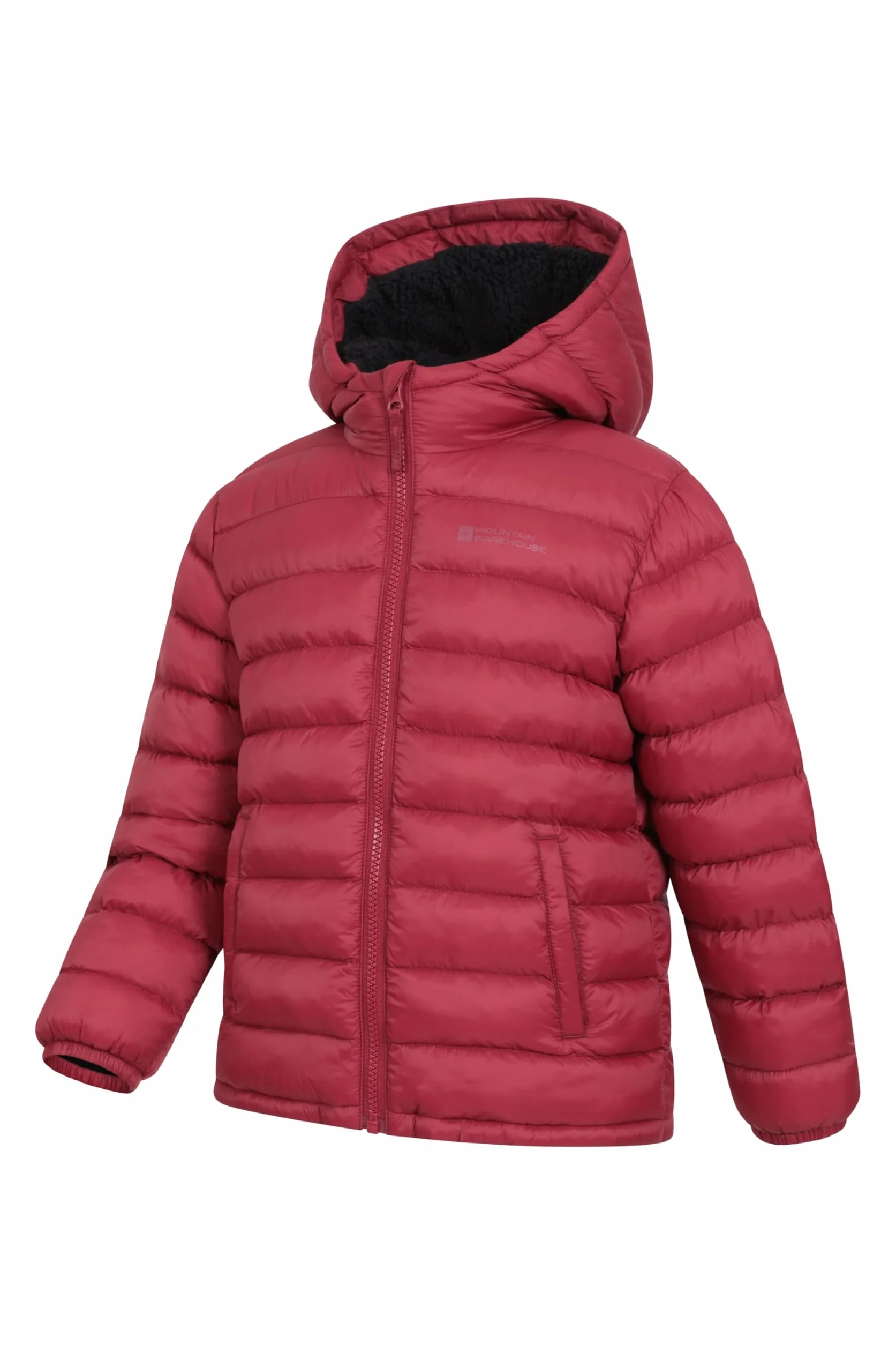 Mountain Warehouse Seasons Doudoune synthétique doublée de Fourrure pour Enfant - Manteau léger, Chaud et résistant à l'eau - pour l'automne, l'hiver, l'école