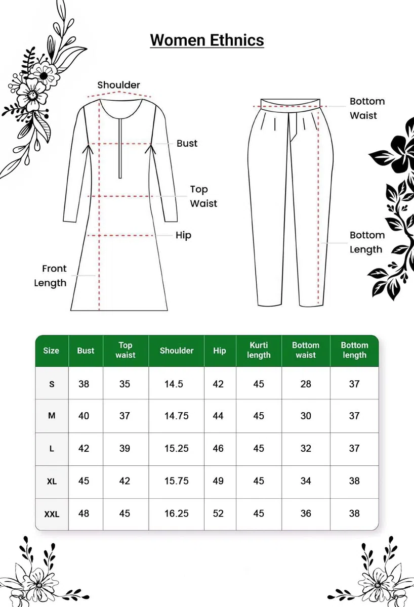 ANNI Designer Kurta Ensemble pour femme en viscose brodée | Ensemble Kurti pour femme | Anarkali Kurta Pant Dupatta Tenue 3 pièces | Col en V Manches 3/4 Coupe droite Vêtements ethniques pour femme