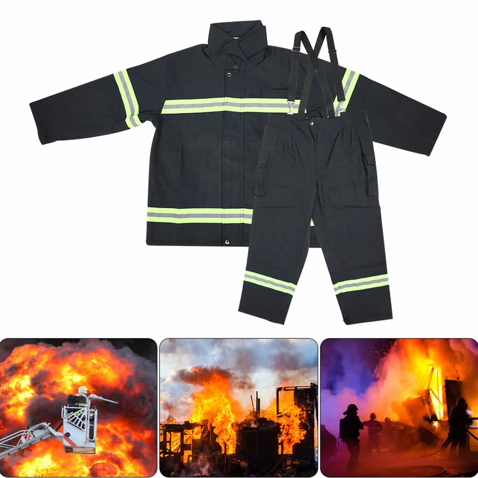 Combinaison Ignifuge, Vêtements Ignifuges pour Pompiers, Ignifuge(XL) | Pantalons Réfléchissants de Protection, Antistatique, Ignifuge, Résistant à la Chaleur