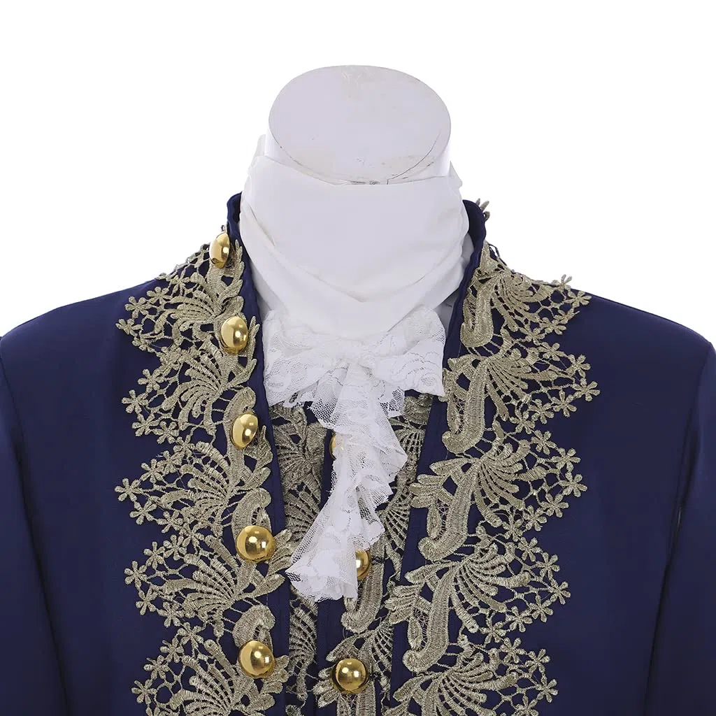 Costume rococo pour homme du XVIIIe siècle - Robe baroque des années 1700 - Ensemble veste et pantalon - Tenue prince d'Halloween