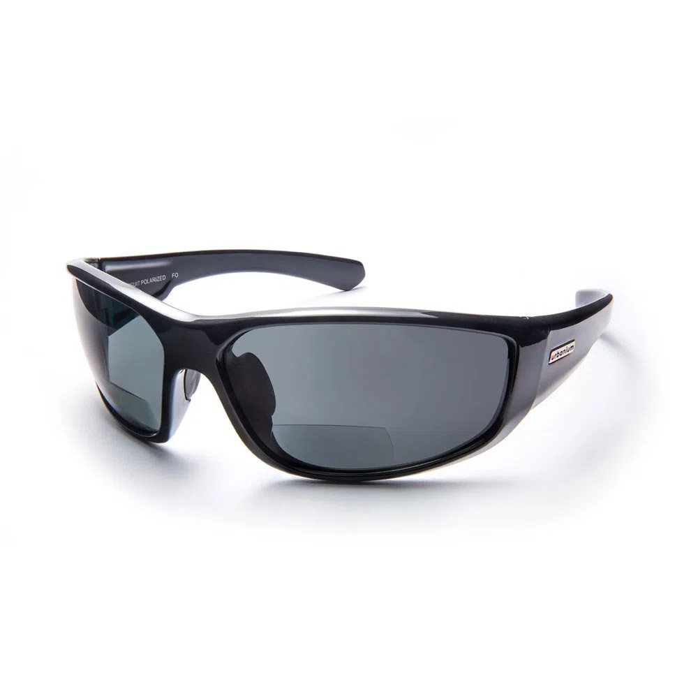 Urbanium Eyewear modèle Rio - lunettes de soleil et lunettes de lecture (bifocales) avec verres polarisés en gris et monture en noir en différentes épaisseurs
