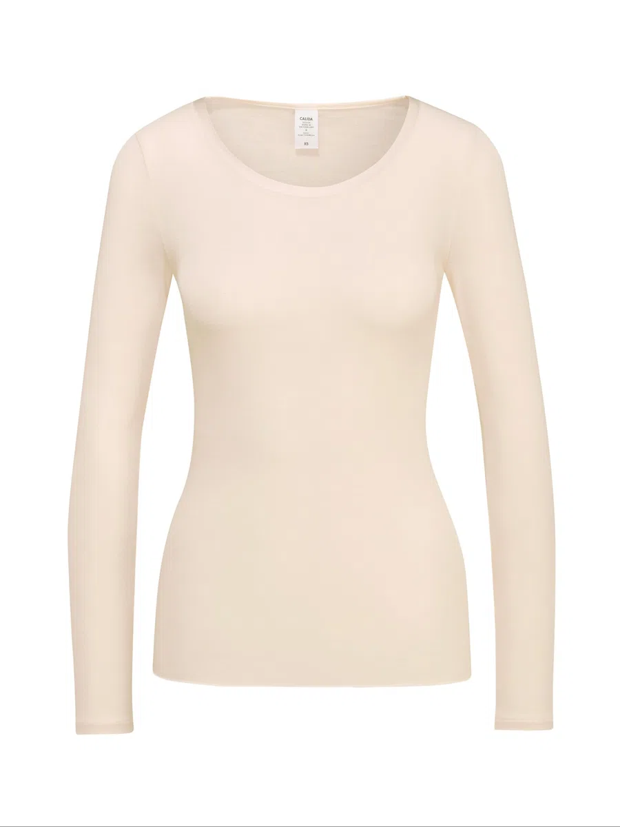 Calida Donna T-Shirt à Manches Longues avec col roulé en Soie pour Femme