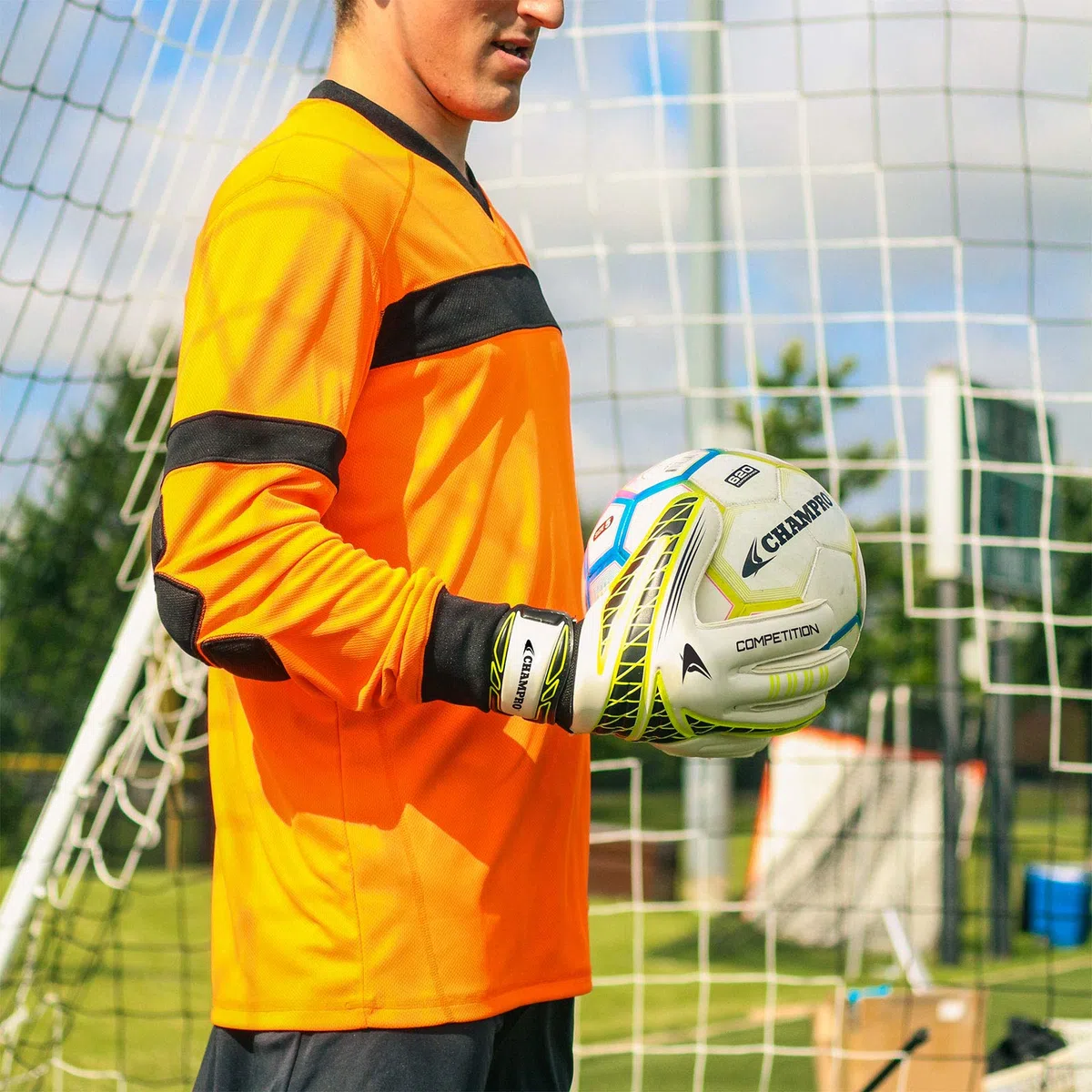 Champro Keeper Soccer Goalie Jersey - Neon/Blaze Orange - Adult Jersey Mixte