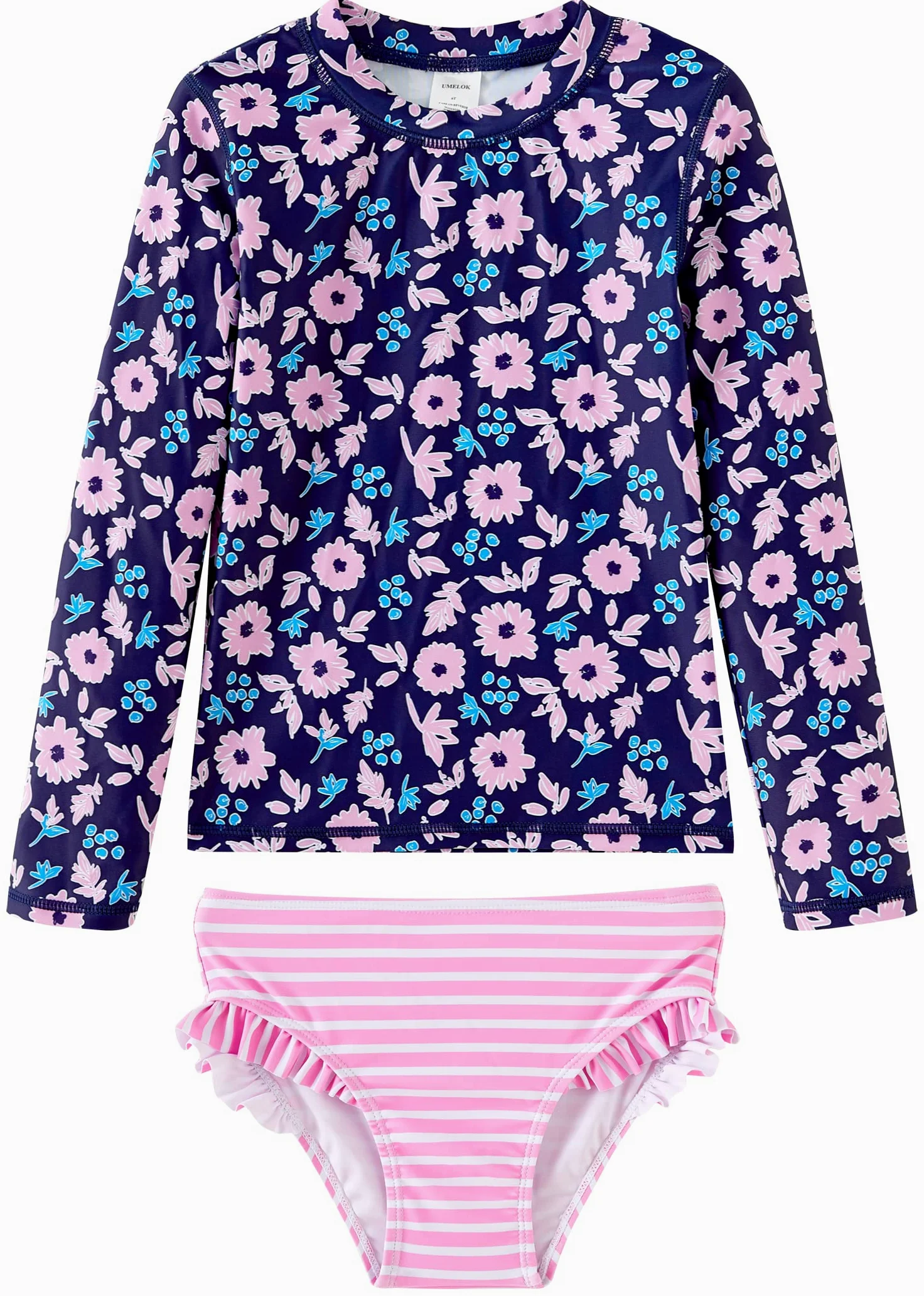 UMELOK Ensembles rashguard pour tout-petits et petites filles avec bas de bikini maillots de bain