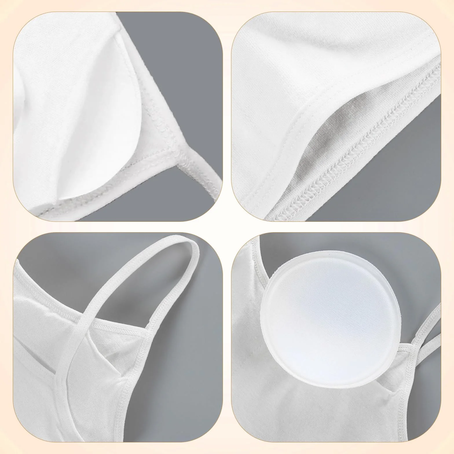 HXZASFG Lot de 3 Soutiens-Gorge de Sport pour Filles, Soutien-Gorge de Sport en Coton Doux pour Filles, sous-vêtements d'entraînement avec Coussinets Amovibles, Soutien-Gorge Court pour Filles de