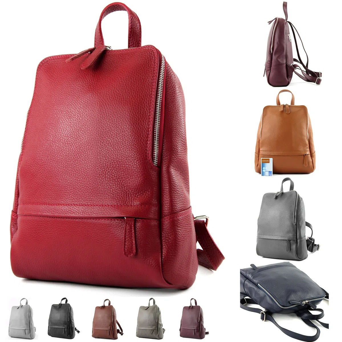 modamoda de - Ital Damenrucksack sac en cuir T138