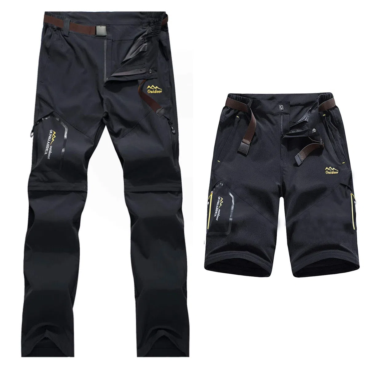 Pantalon de randonnée convertible à séchage rapide pour homme - Respirant et léger - Pantalon d'escalade décontracté