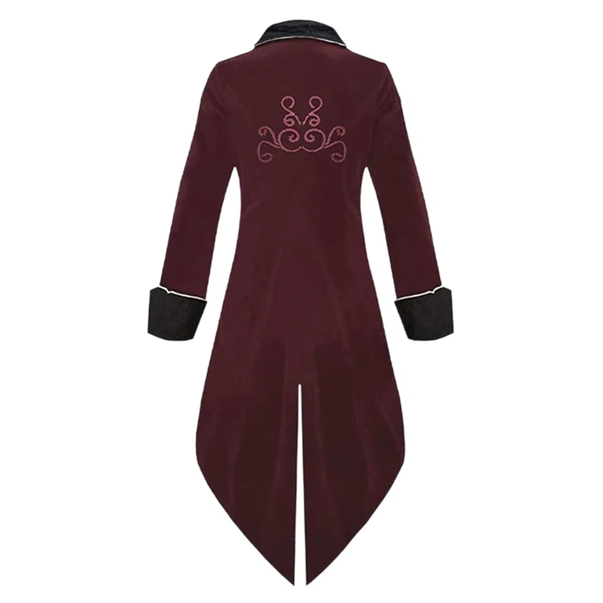 Veste gothique pour homme - Grandes tailles - Manteau noir classique - Jupe de marche victorienne - Costume d'Halloween Tuxedo - Costume d'Halloween - Tailles S à 5XL