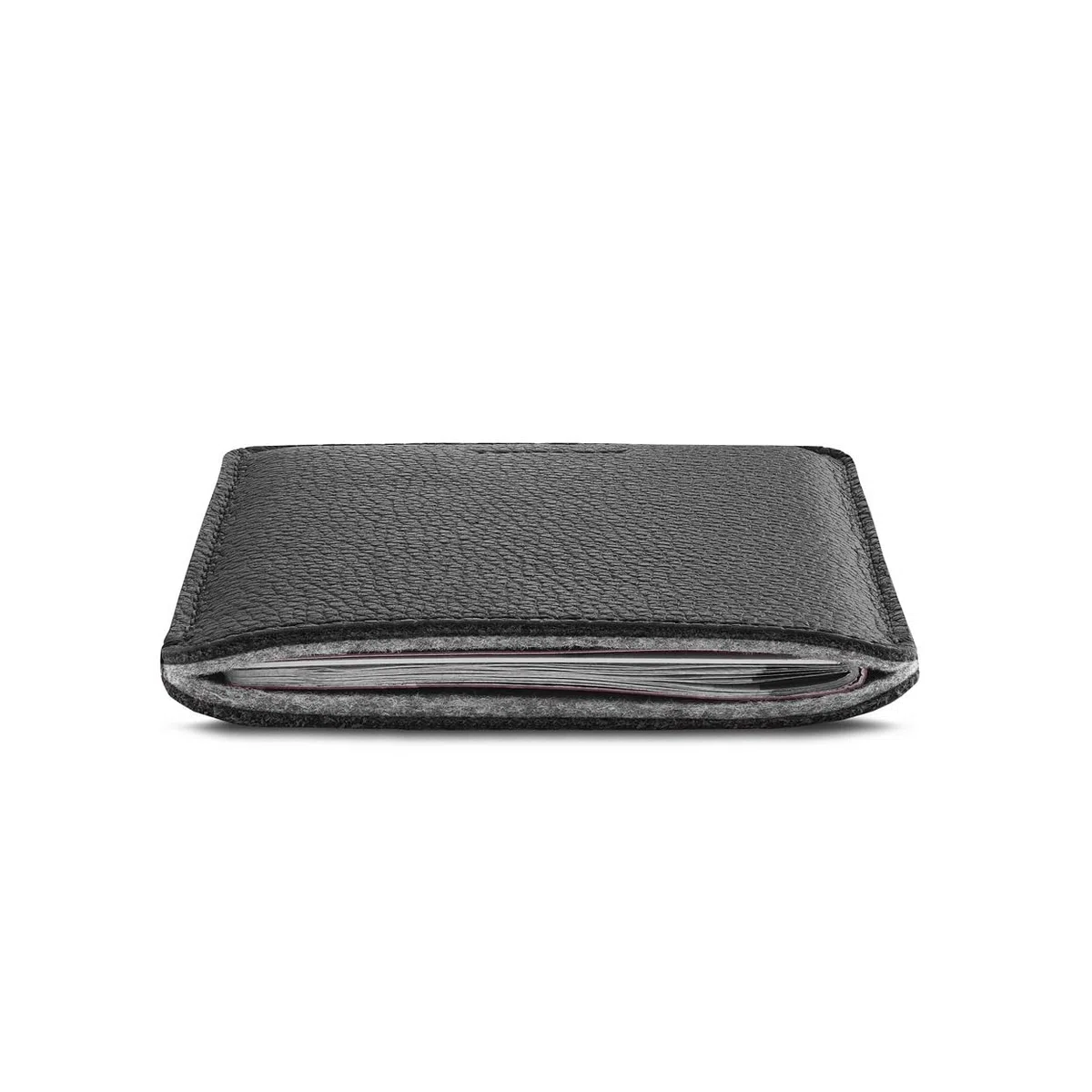 Woolnut Housse en Cuir Pleine Fleur pour Passeport - Noir