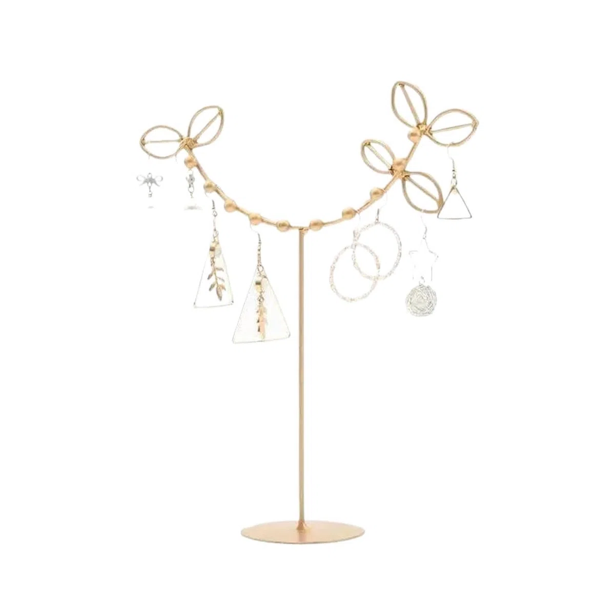 Porte-Bijoux Présentoir de Boucles d'oreilles en métal Design Branche d'arbre