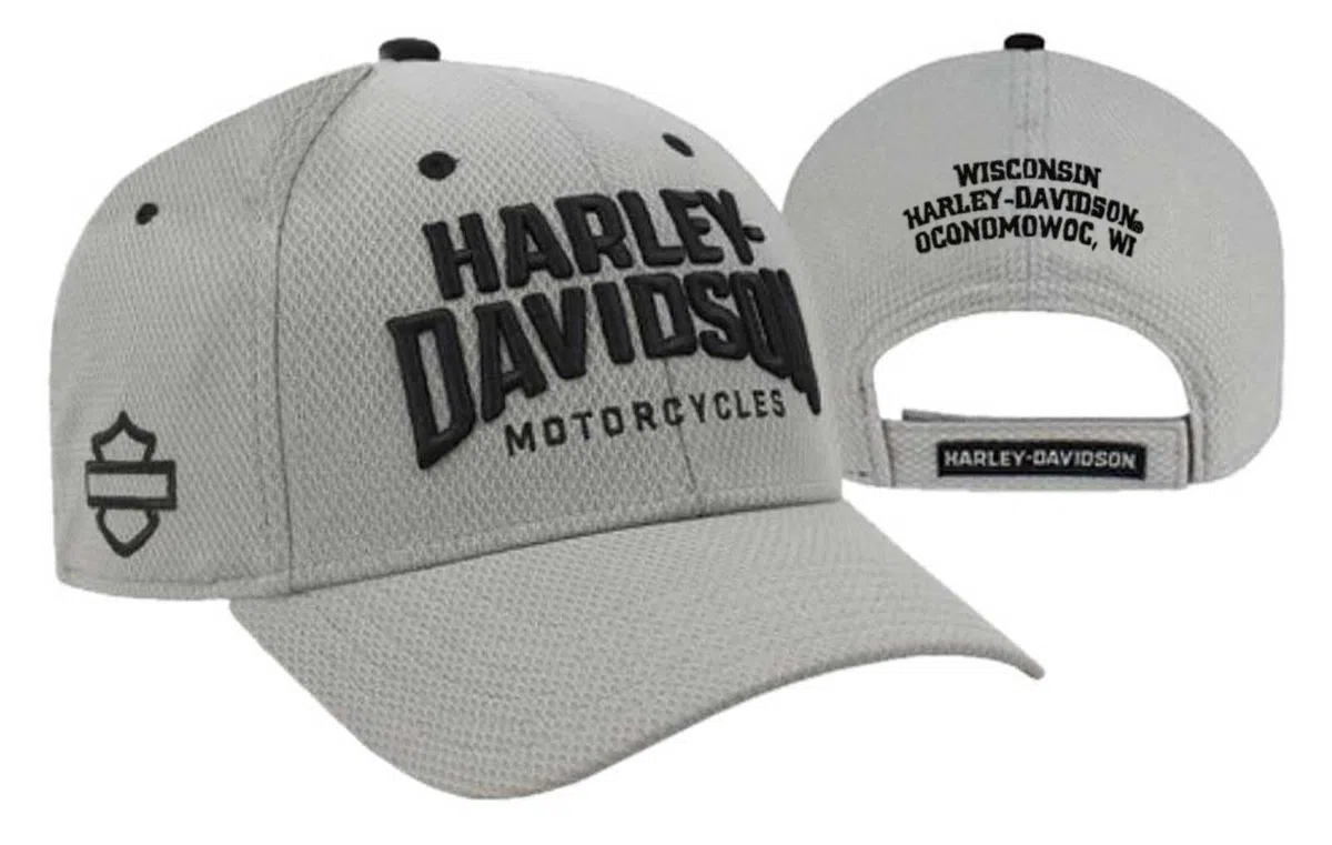 Harley-Davidson Insignia Casquette de Baseball réglable pour Homme Gris
