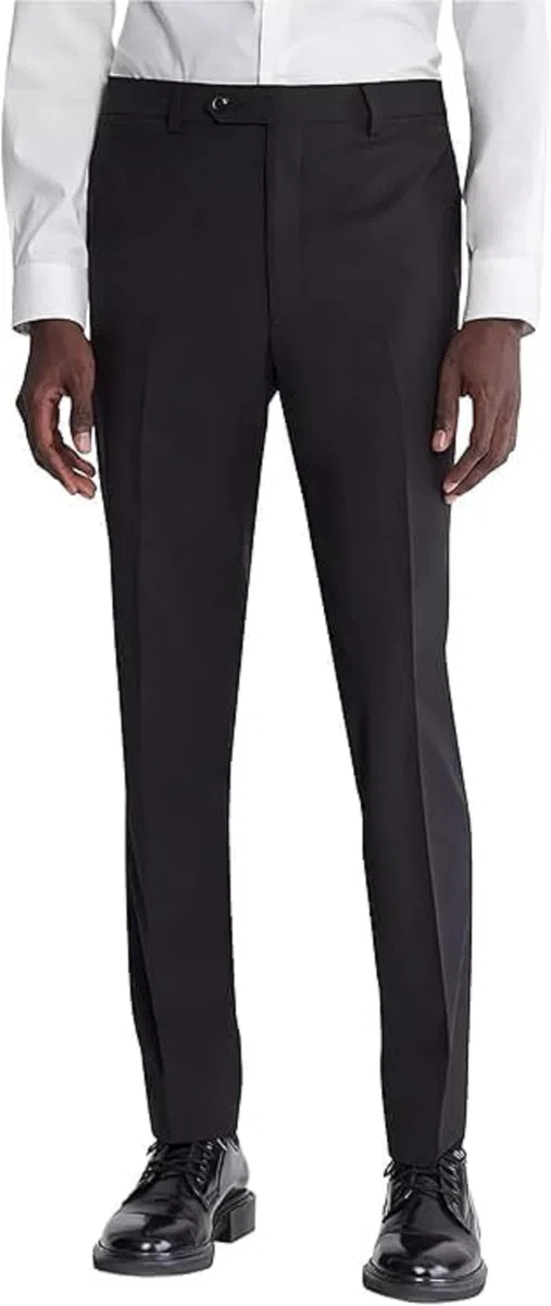 Calvin Klein Slim Fit Dress Pant - Pantalon - Pantalon de Costume Coupe ajustée - Homme