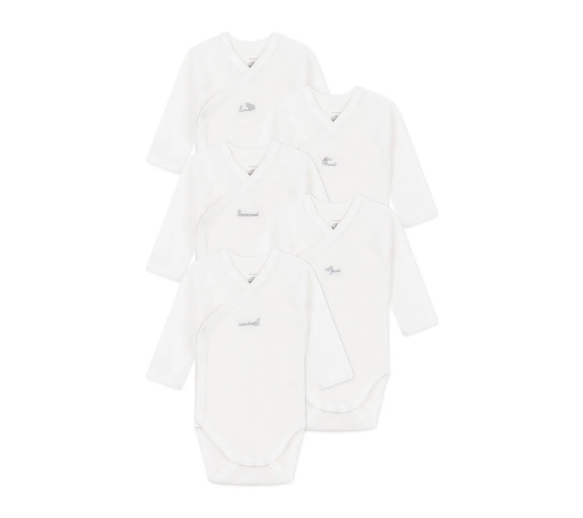 Petit Bateau Bodies Naissance Manches Longues (Lot de 5) Mixte bébé