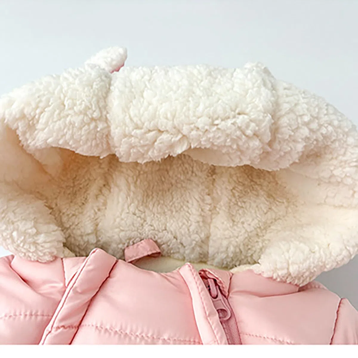 Combinaison de Ski Bébé 0-24 Mois Hiver De Ski Polaire Fleece Fermeture Doublé à Capuche Habit de Neige Neige Toison Fourrure Rembourré avec Gants Encapuchonné Outwear Déguisement 0-12 Mois