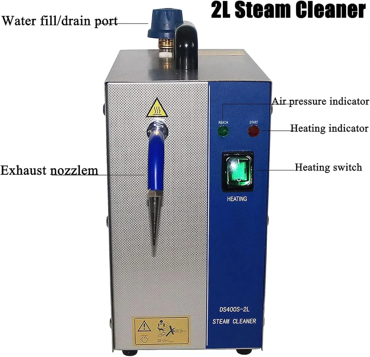 Nettoyeur De Bijoux Machine De Nettoyage à La Vapeur Or Et Argent Acier Inoxydable 2l / 4l Nettoyeur à Vapeur D’Argent Et D’Or Orfèvrerie Équipement Industriel pour Bijo, 2L, 110V