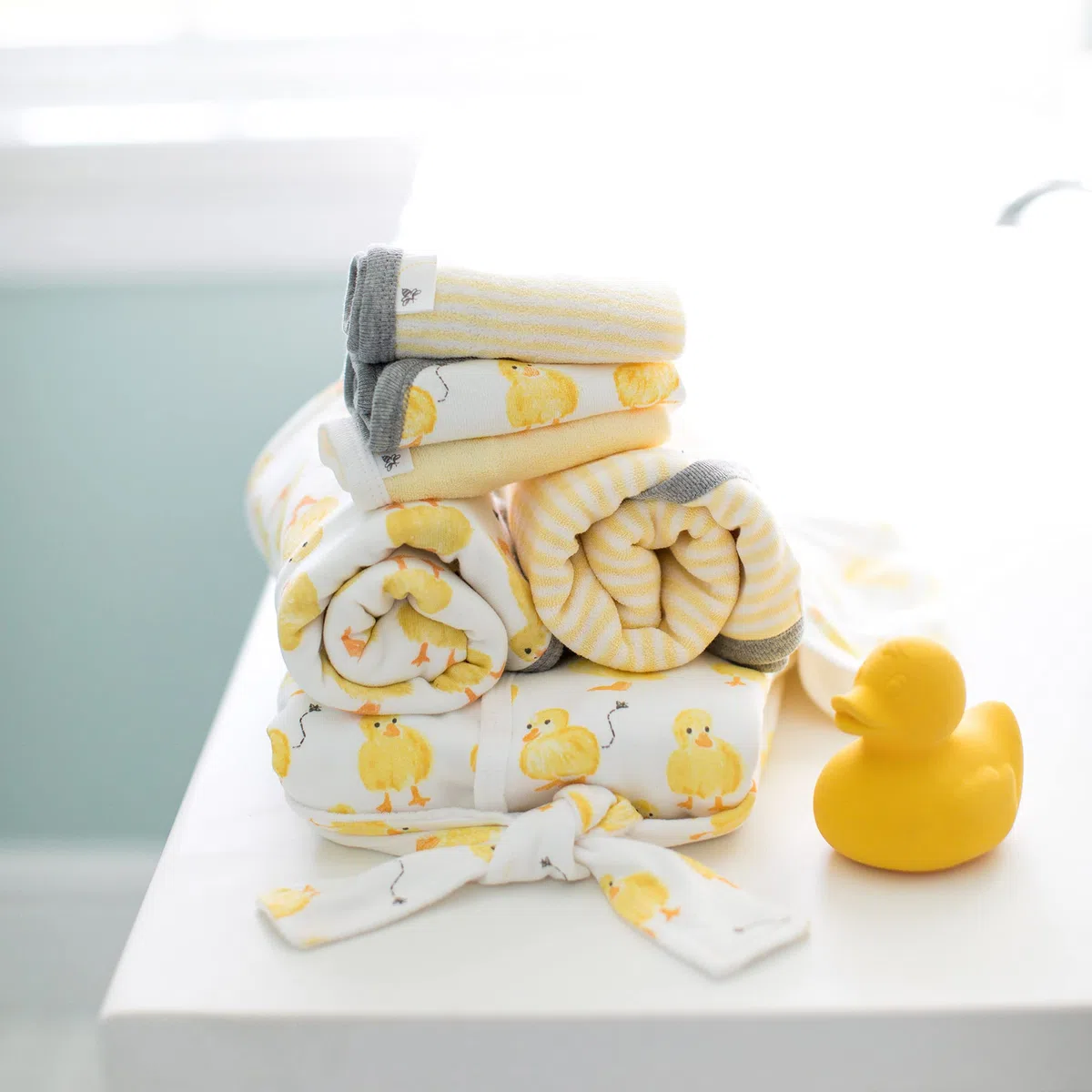 Burt's Bees Baby Peignoir à capuche pour bébé - Tricot bio - Peignoir de bain unisexe - Pour garçon et fille - Taille 0-9 mois