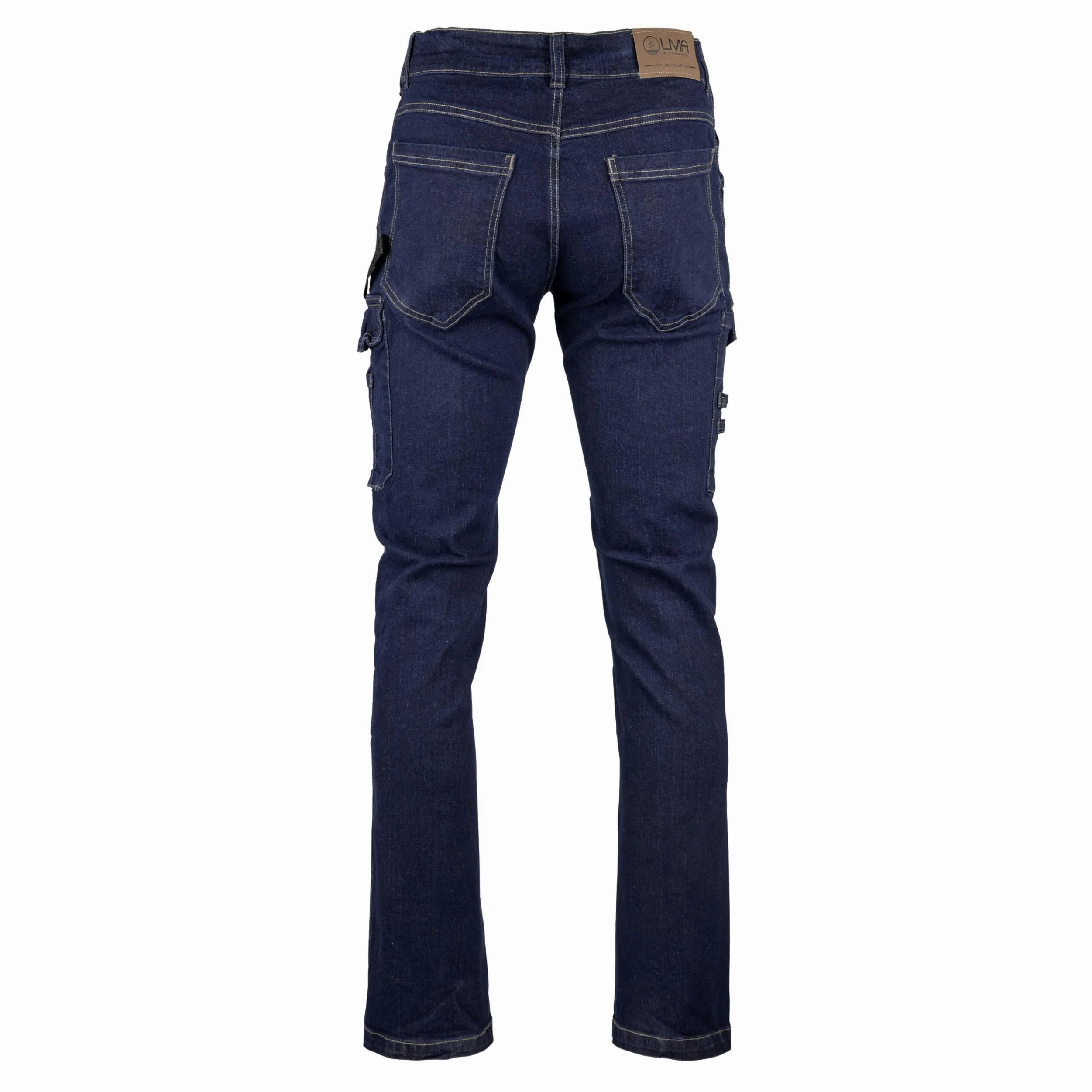 LMA Workwear 1880 - Pantalon de Travail en Denim Stretch - 1624 Baril - Poches Multiples, extrêmement résistant, Extensible - Idéal pour la Construction, l'artisanat