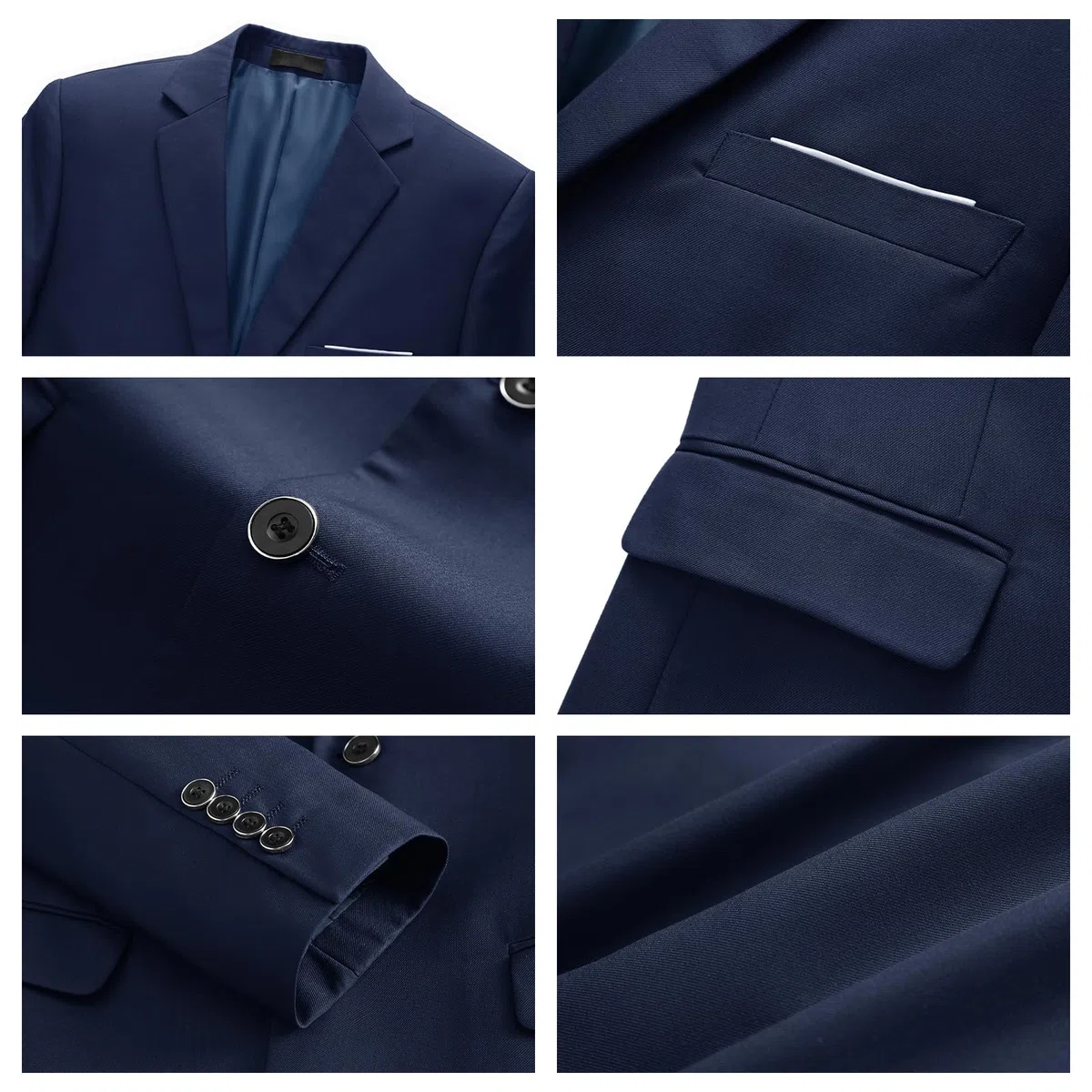 Costume Homme 2 Pièces à Deux Boutons Blazer Pantalon avec Cravate | Smoking Slim Fit de Couleur Uni à la Mode