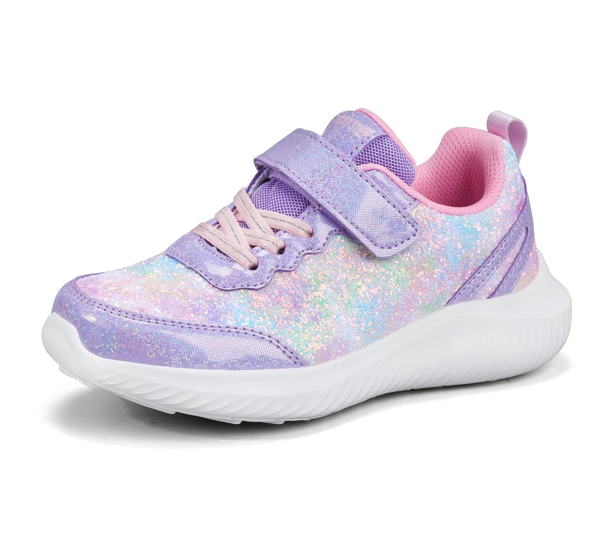 LUCKY STEP Baskets à pour Enfants Mode Étincelantes Princesse Tennis Brillants Chaussures de Sport à Sequins pour Enfants/Garçons/Filles