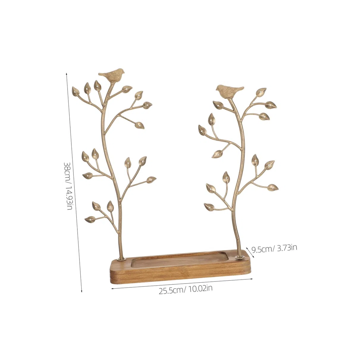 Toyvian Présentoir Bijoux Fer et Bois Design Arbre à Oiseaux Organisateur de Colliers et Boucles Oreilles pour Intérieur