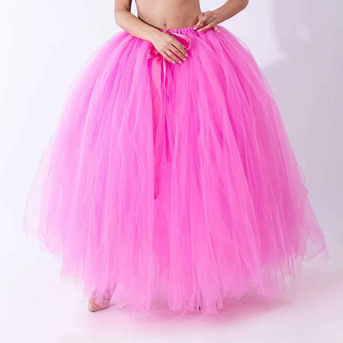 Générique Jupe Tulle Femme Tutu Femme Épaisse Noeud Papillon Couleur Uni Mode Adulte Tulle Fait Main Performance Sexy Noeud Papillon Fait Main Costume de Carnaval
